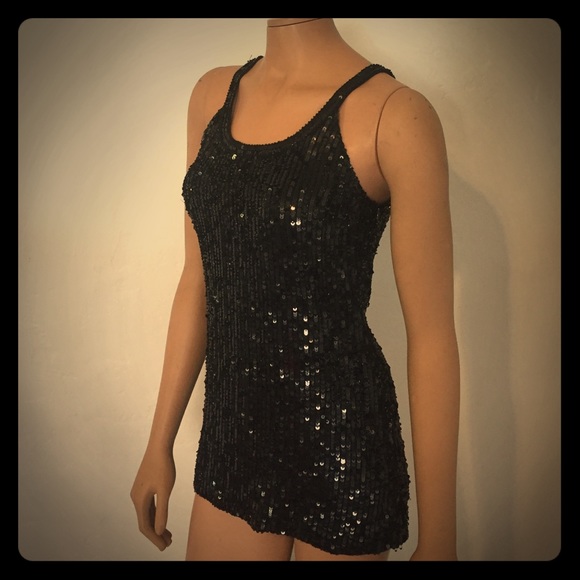 Trina Turk sequins top in black - Picture 1 of 4